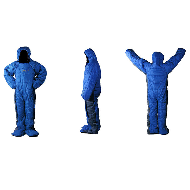 Blue Gray Humanoid Sleeping Bag Camping