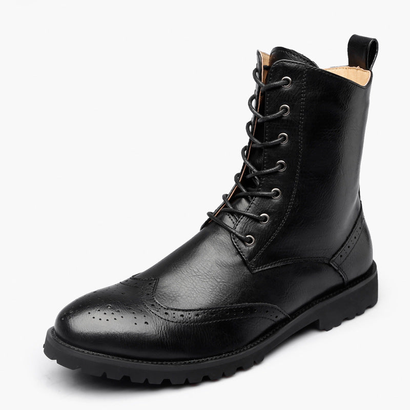 Korean casual tooling boots leather boots