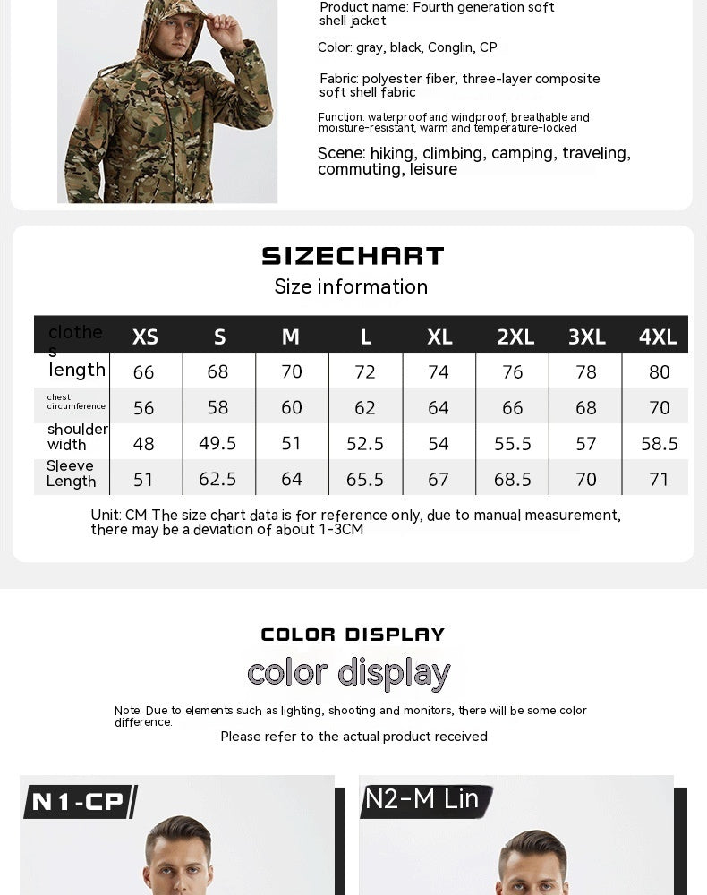 Men's Fleece Camouflage Jacket