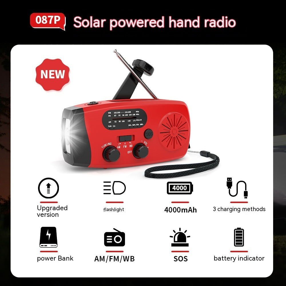 Solar Powered Portable Emergency Radio