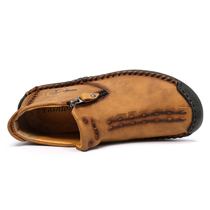 Men Zipper Outdoor Hiking Shoes