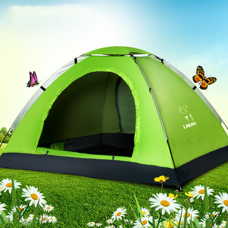 Single-layer outdoor camping tent