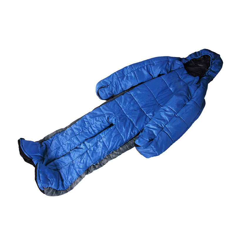 Blue Gray Humanoid Sleeping Bag Camping