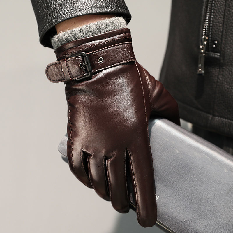 Thickening Driving And Biking Sheepskin Gloves