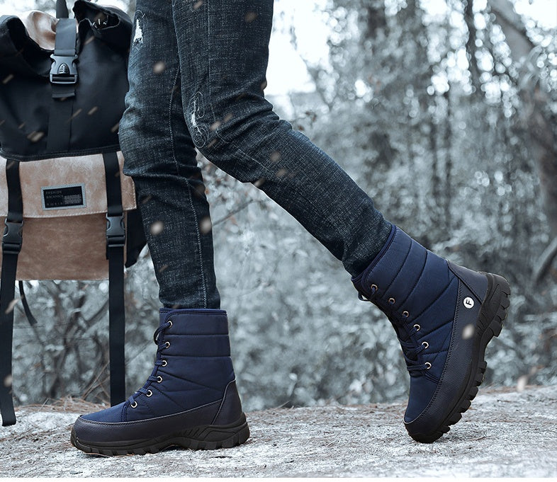 Plus Velvet Thick High Tube Cotton Shoes