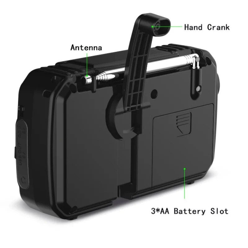 Multifunction Radio Hand Crank Solar