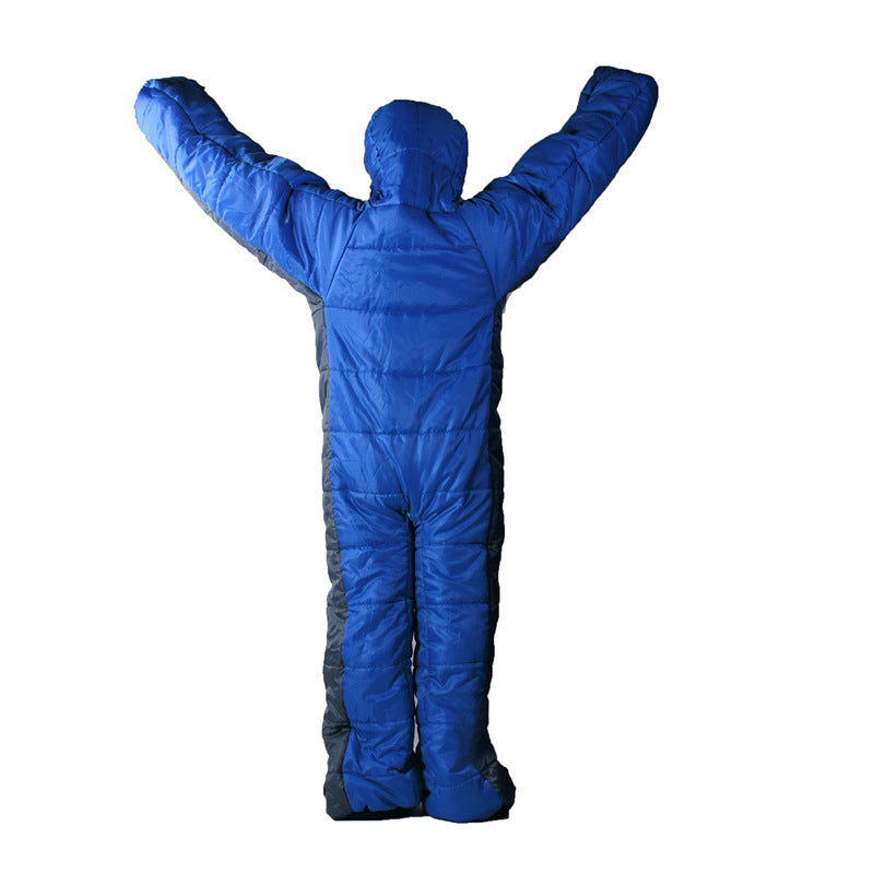 Blue Gray Humanoid Sleeping Bag Camping