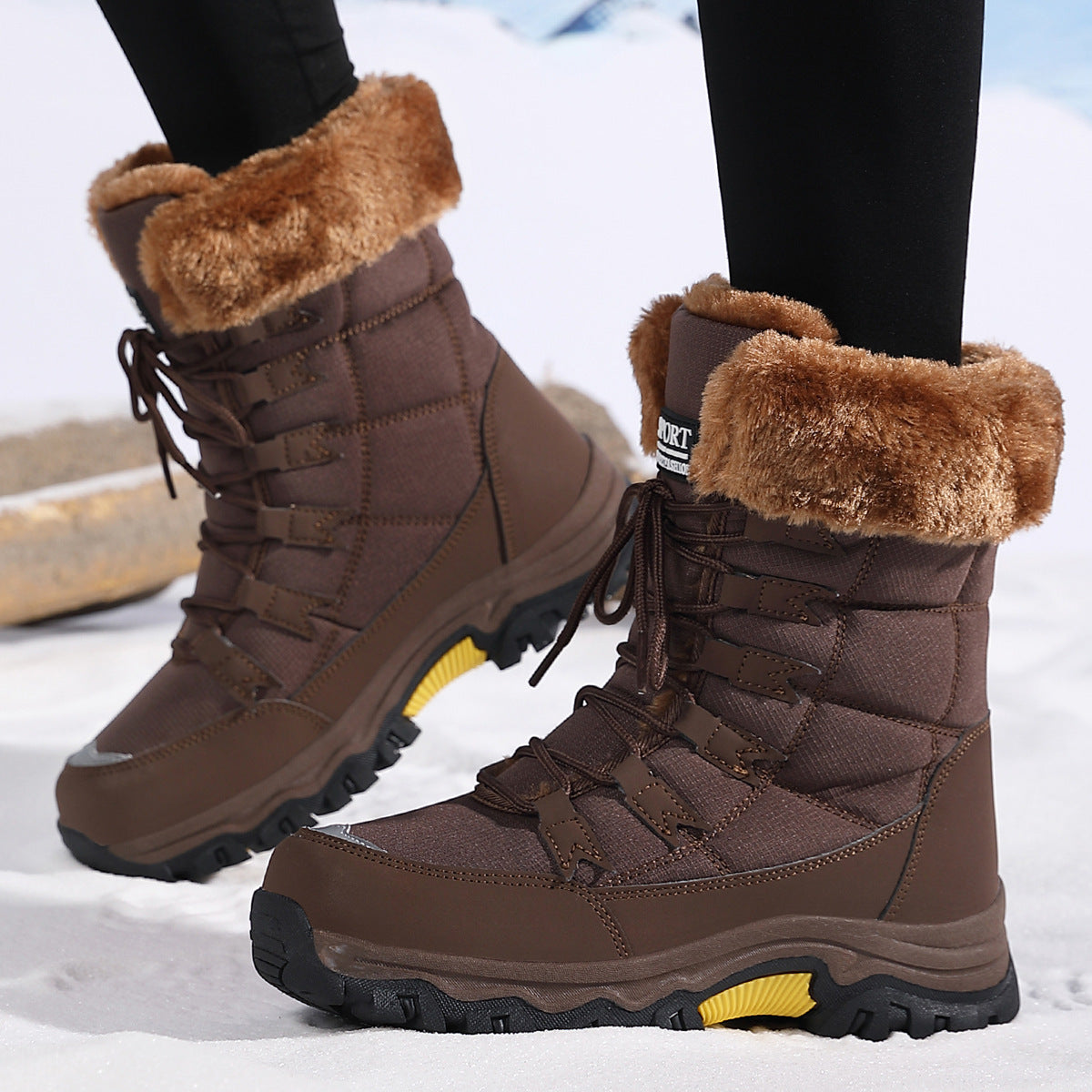 Velvet Warm Cotton Snow Boots