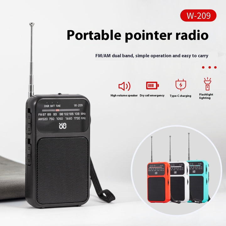 Radio Dual Power Supply With Flashlight