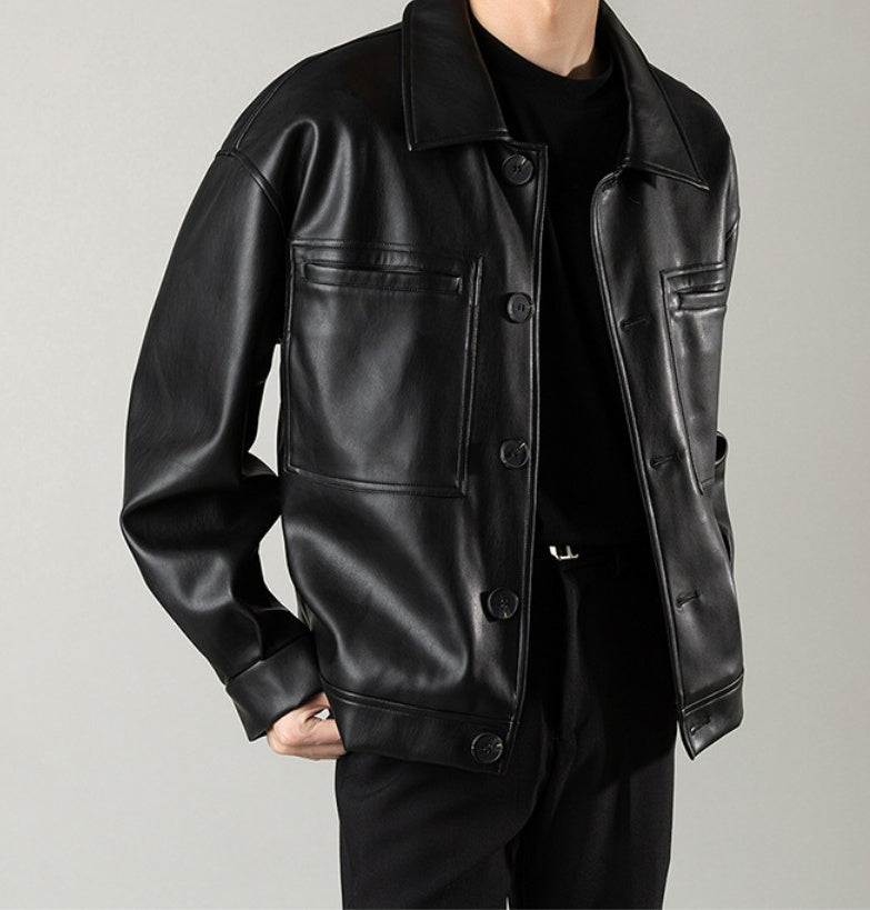 Motorcycle PU Autumn Leather Jacket