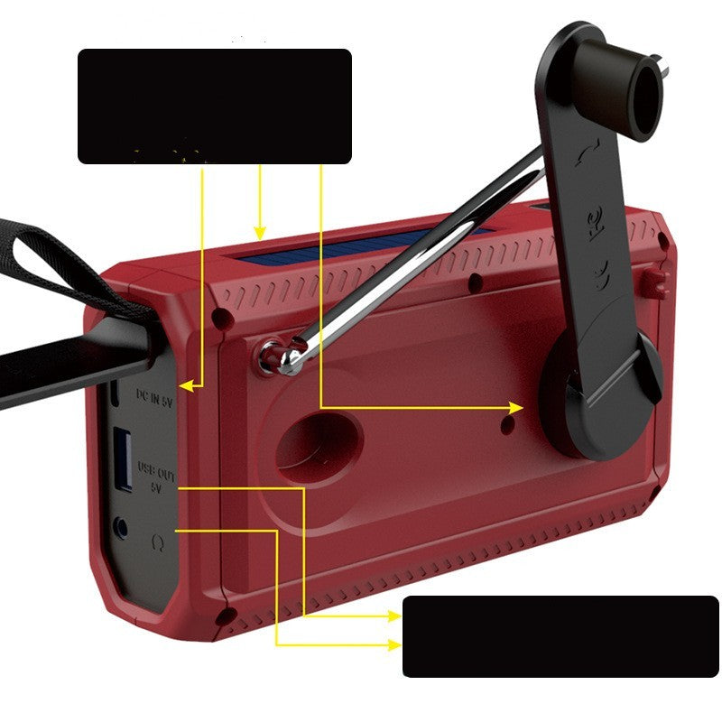 Outdoor Emergency Radio Solar Hand-generated