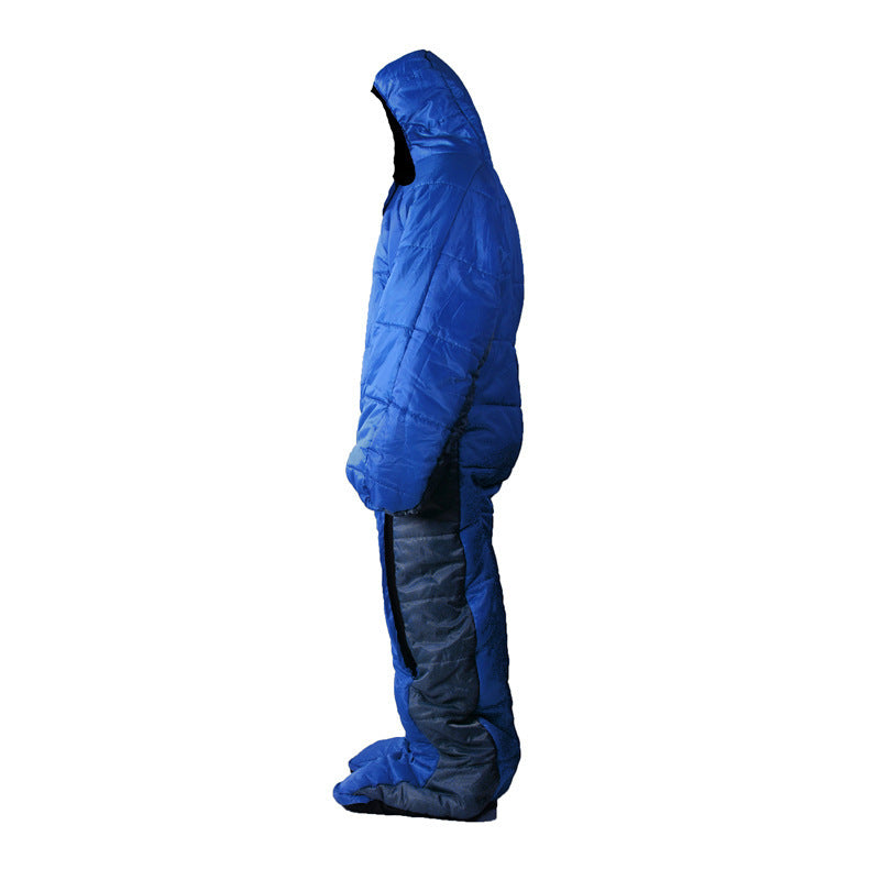 Blue Gray Humanoid Sleeping Bag Camping