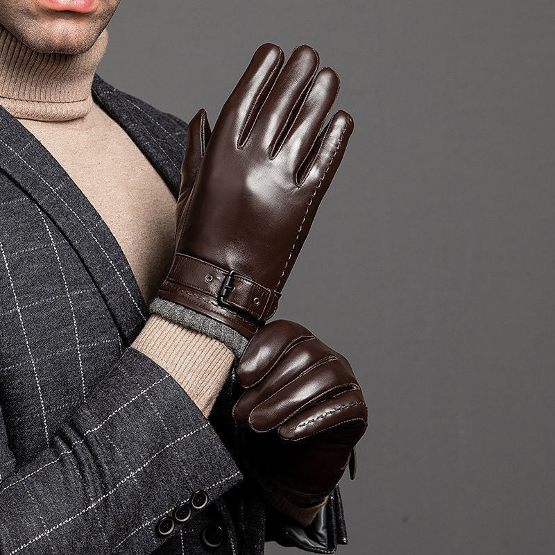 Thickening Driving And Biking Sheepskin Gloves