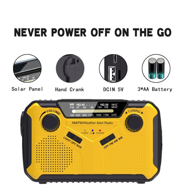 Multifunction Radio Hand Crank Solar