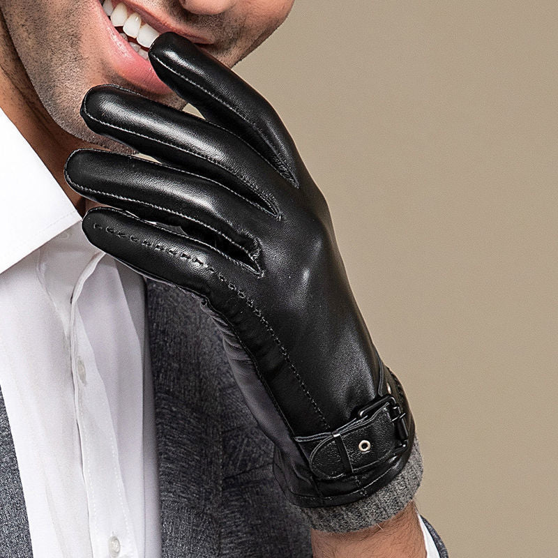 Thickening Driving And Biking Sheepskin Gloves