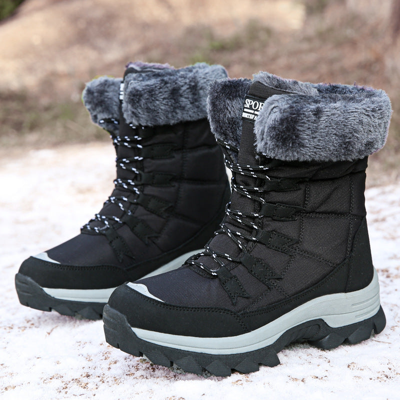 Velvet Warm Cotton Snow Boots